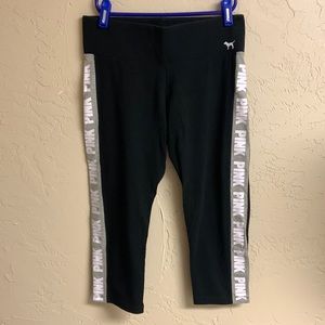 Victoria’s Secret (Pink) black Yoga capris. / size small